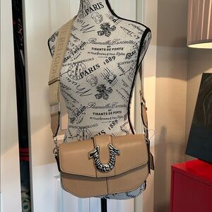 NWT Taupe Leather Shoulder Bag by True Religion